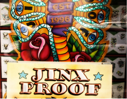  into a physical fight with an employee at Jinx Proof Tattoo parlor.